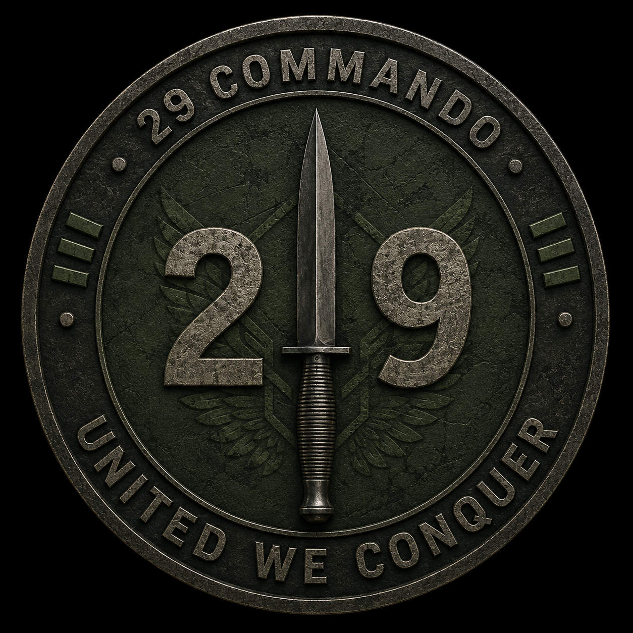29 Commando — United We Conquer emblem
